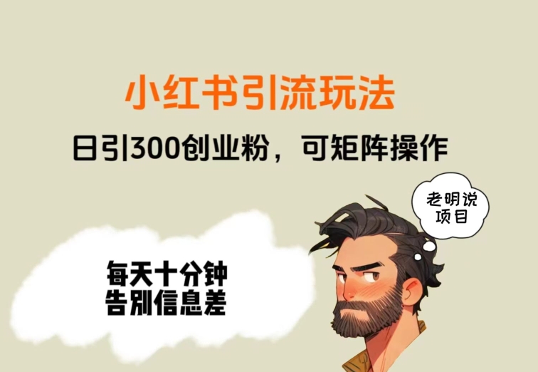 靠小红书视频日印300粉，两分钟一个视频轻松矩阵|云雀资源分享