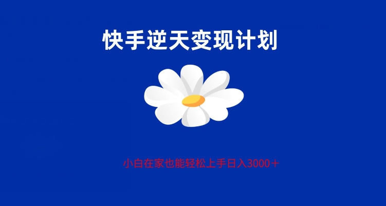 快手全新偏门玩法，小白也能轻松上手的全新玩法，单号变现3000，支持矩阵操作|云雀资源分享