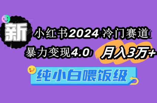 小红书2024冷门赛道一个月3万+暴力变现4.0纯小白喂饭级|云雀资源分享