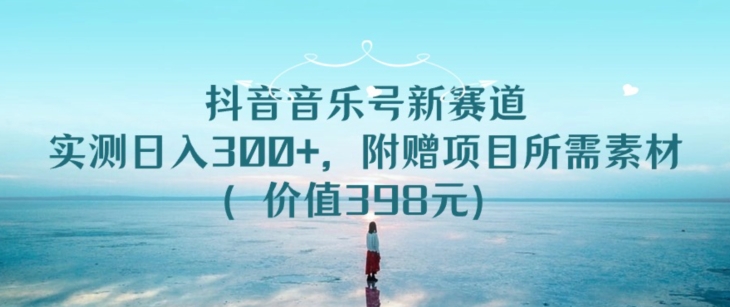 抖音音乐号新赛道，实测日入300+，附赠项目所需素材（价值398元）|云雀资源分享