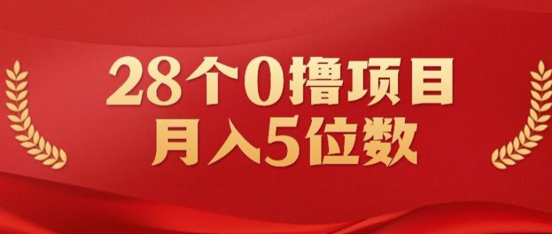 28个0撸小项目，实测一天搞了500+，小白做好了也可以轻松月入五位数|云雀资源分享