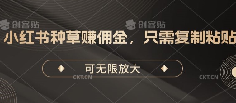小红书种草赚佣金，只需复制粘贴，可无限放大|云雀资源分享