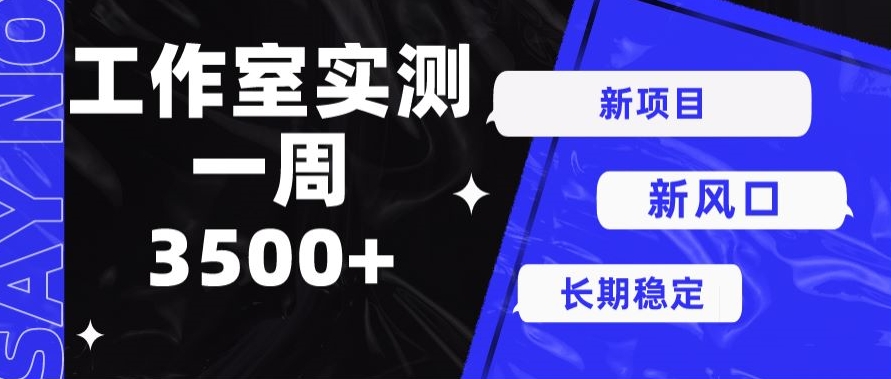新项目新风口，单号操作7天收益3500+|云雀资源分享
