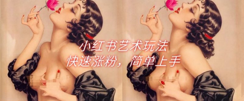 小红书艺术玩法,快速涨粉,简单上手|云雀资源分享