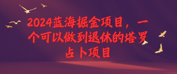 2024蓝海掘金项目，一个可以做到退休的塔罗占卜项目|云雀资源分享