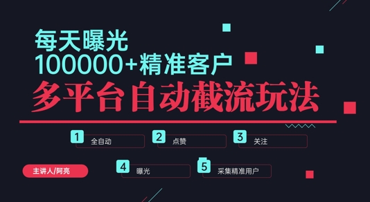 小红书抖音视频号最新截流获客系统，全自动引流精准客户【日曝光10000+】基本上适配所有行业|云雀资源分享