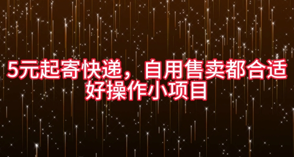 5元起寄快递，自用售卖都合适，好操作小项目|云雀资源分享