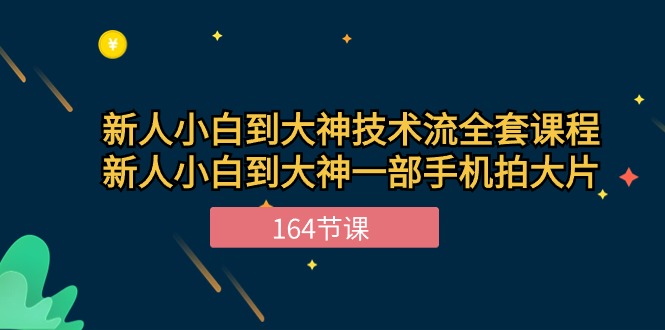 新手小白到大神技术流全套课程，新人小白到大神一部手机拍大片（164节）|云雀资源分享
