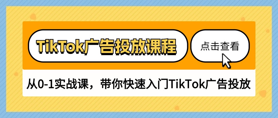 TikTok广告投放课程，从0-1实战课，带你快速入门TikTok广告投放（30节课）|云雀资源分享