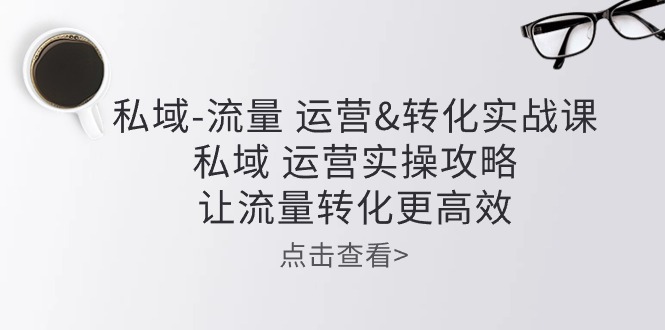 私域流量运营&转化实操课：私域运营实操攻略，让流量转化更高效|云雀资源分享