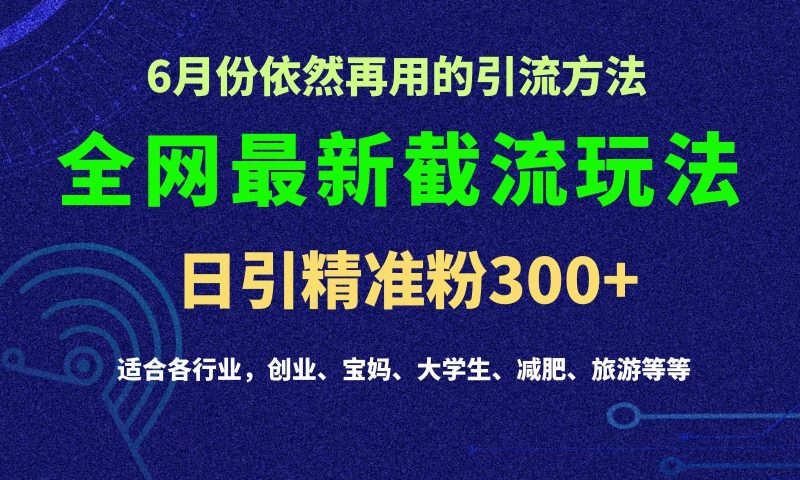2024全网最新截留玩法，每日引流突破300+|云雀资源分享