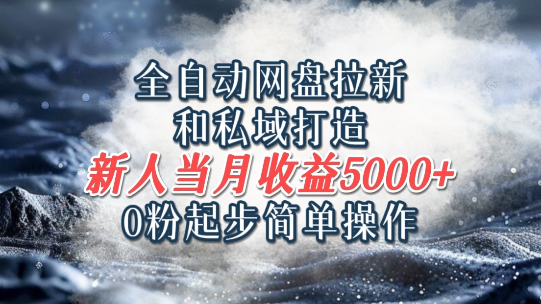 自动式百度云盘引流和公域打造出，0粉发展易操作，新手新手入门当月盈利5000之上|云雀资源分享