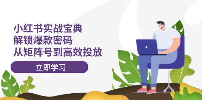 小红书实战宝典：解锁爆款密码，从矩阵号到高效投放|云雀资源分享