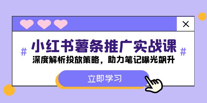小红书的-炸薯条营销推广实战演练课：深度解读推广策略，助推手记曝出飙涨|云雀资源分享