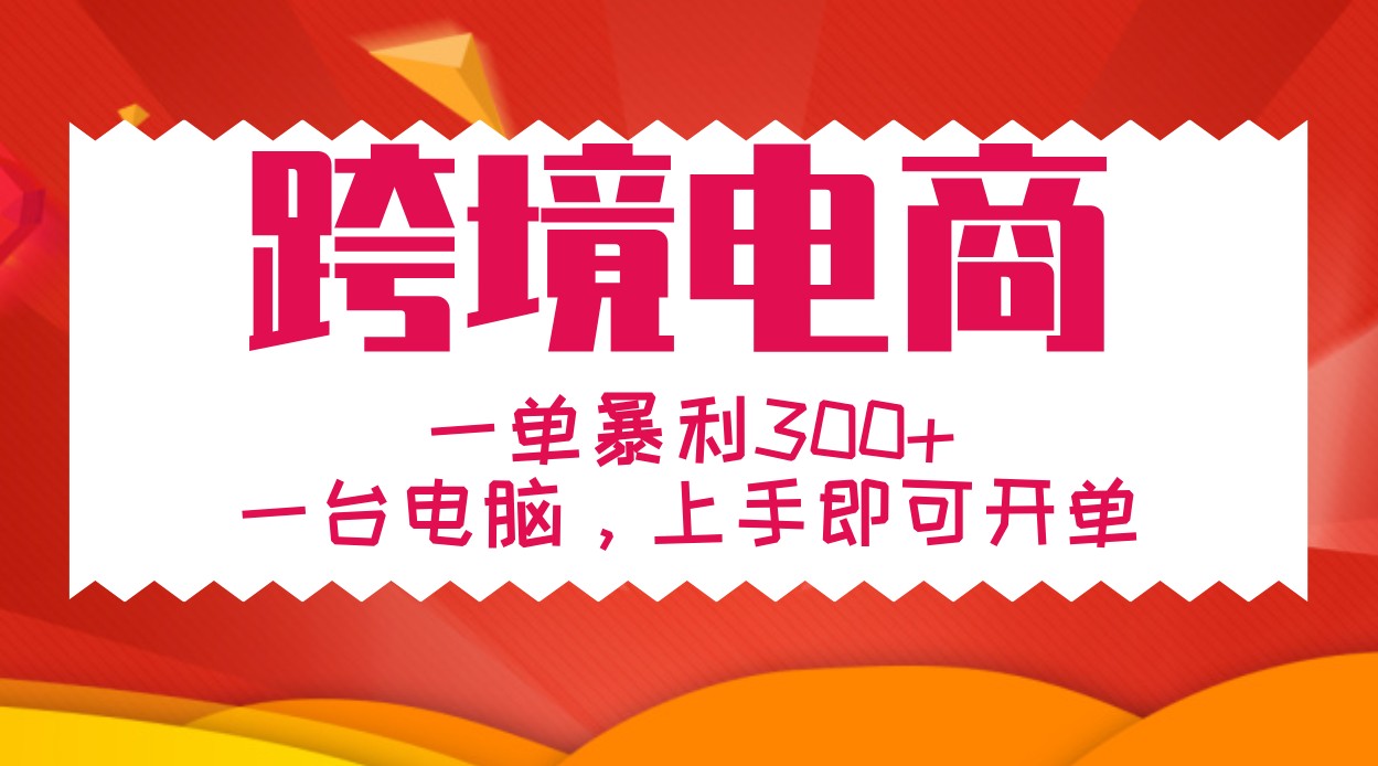 一对一教学跨境电子商务，一单爆利300 ，一台电脑入门就可以出单|云雀资源分享