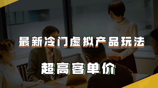 全新小众虚拟商品游戏玩法，超高客单价，月入2-3万＋【揭密】|云雀资源分享