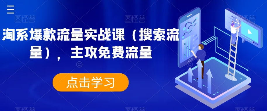 淘宝爆品总流量实战演练课（精准流量），主要流量|云雀资源分享