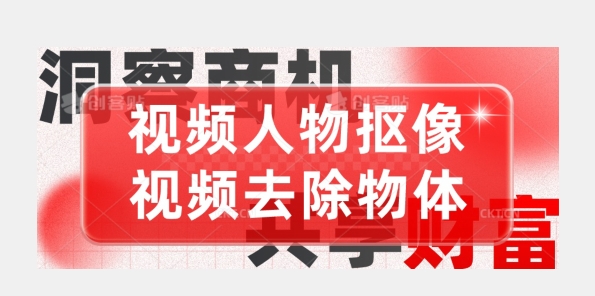 【超强视频处理工具】视频人物抠像+视频去除物体|云雀资源分享