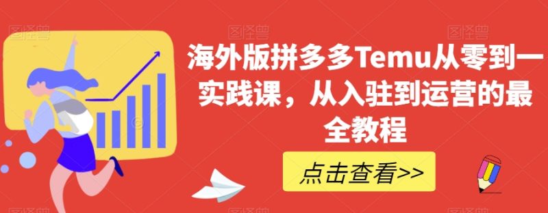 国际版拼多多平台Temu从零到一实践课程，从进驻到运营的最齐实例教程|云雀资源分享