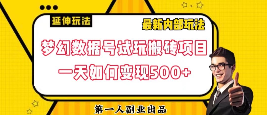 数据号回归玩法游戏试玩搬砖项目再创日入500+【揭秘】|云雀资源分享
