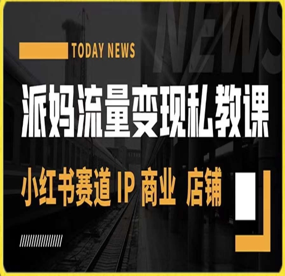 派妈流量变现私教课，小红书赛道IP  商业  店铺 |云雀资源分享