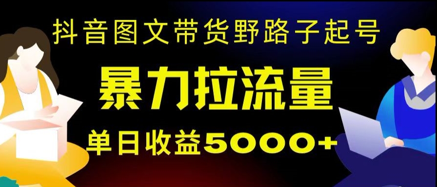 抖音图文带货暴力起号，单日收益5000+，野路子玩法，简单易上手，一部手机即可【揭秘】|云雀资源分享