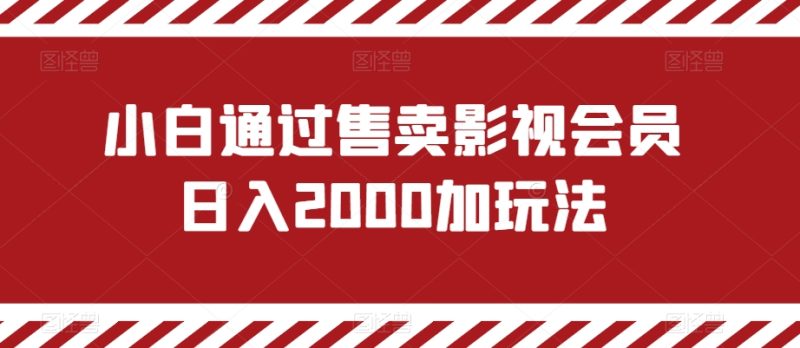 小白通过售卖影视会员日入2000加玩法|云雀资源分享