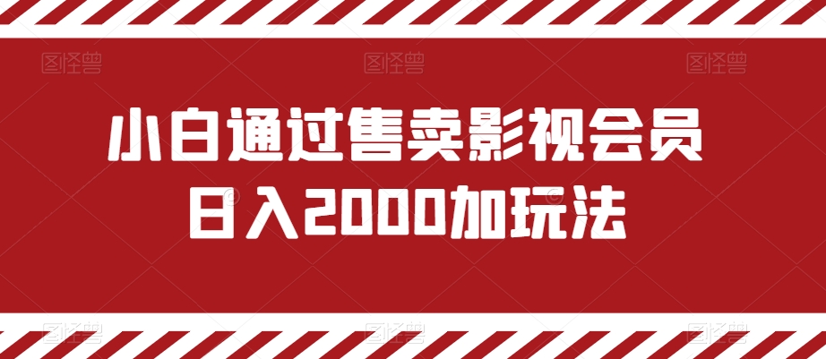 小白通过售卖影视会员日入2000加玩法|云雀资源分享