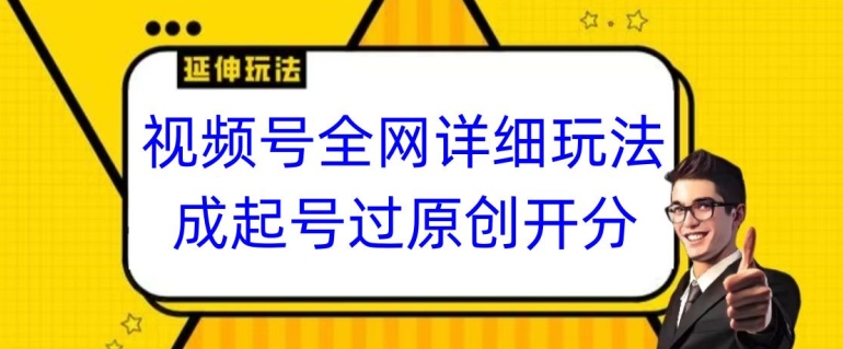 视频号全网最详细玩法，起号过原创开分成，单号日入300+【揭秘】|云雀资源分享