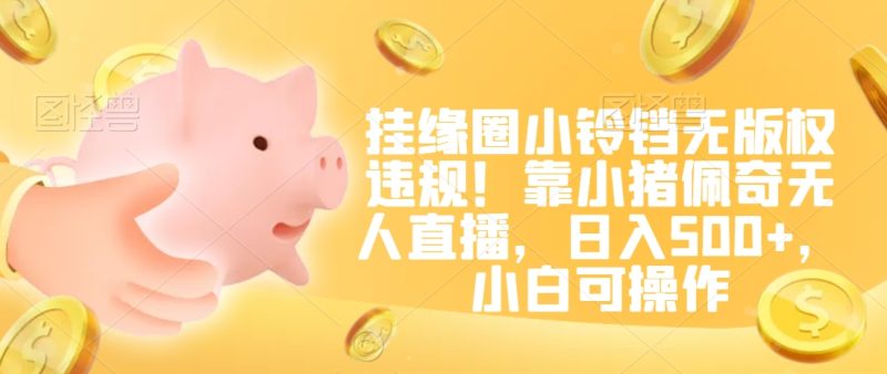 挂缘圈小铃铛无版权违规!靠小猪佩奇无人直播,日入500+,小白可操作【揭秘】|云雀资源分享