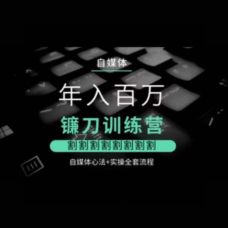 自媒体年入百万镰刀训练营，割割割割割割割割，自媒体心法+实操全套流程|云雀资源分享