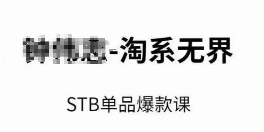 淘系无界STB单品爆款课（2024），付费带动免费的核心逻辑，万相台无界关键词推广/精准人群的核心|云雀资源分享