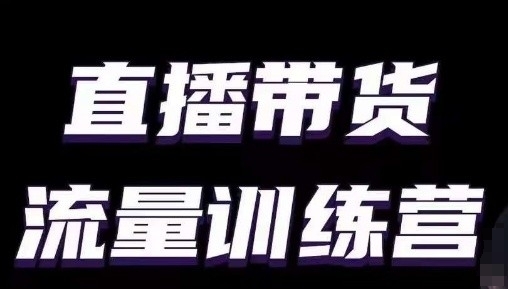 直播带货流量训练营，小白主播必学直播课|云雀资源分享