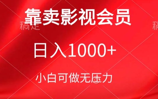 靠卖影视会员，日入1000+，落地保姆级教程，新手可学【揭秘】|云雀资源分享