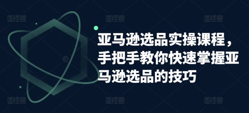 亚马逊选品实操课程,教你如何快速上手亚马逊选品技巧|云雀资源分享
