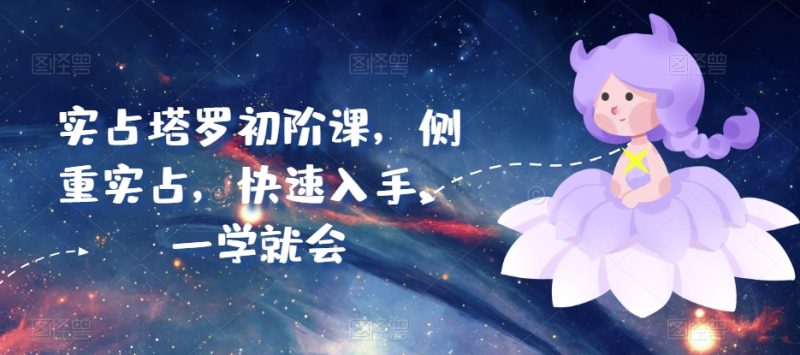 实占塔罗初阶课,侧重实占,快速入手,一学就会|云雀资源分享