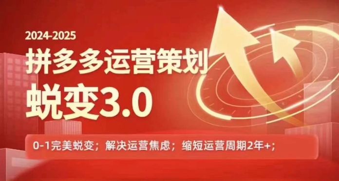 2024-2025拼多多运营对策成长3.0，0~1华丽蜕变，处理信息焦虑|云雀资源分享