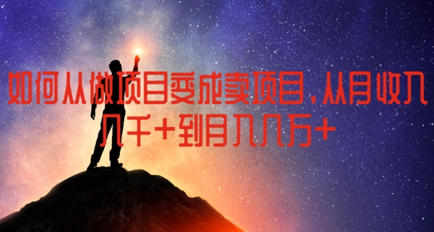 怎样从做工程变为卖项目，从月收益几千元月入几万元【揭密】|云雀资源分享
