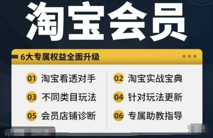 淘宝会员【淘宝网全部课程，深入分析敌人】，初中级到大神全系列实战演练秘笈|云雀资源分享