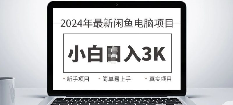 2024全新闲鱼电脑新项目,出手就可以吃肉的好项目|云雀资源分享