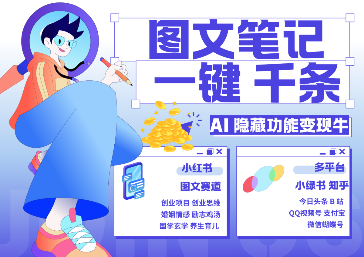1键形成数千条图文并茂 自主创业国学经典 秒生手记 小红书的小绿书图文并茂 轻轻松松引流方法 转现30000|云雀资源分享