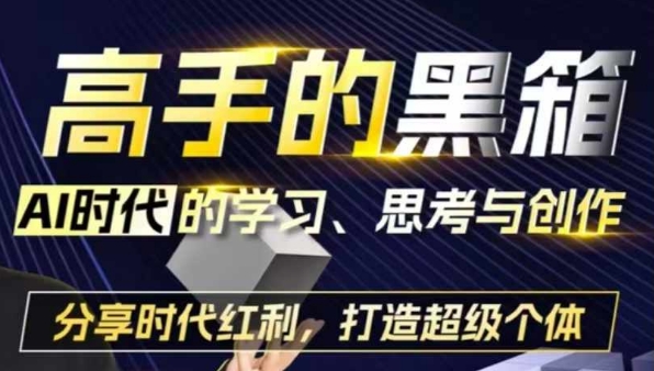 高手的黑箱：AI时代学习、思考与创作-分红时代红利，打造超级个体|云雀资源分享