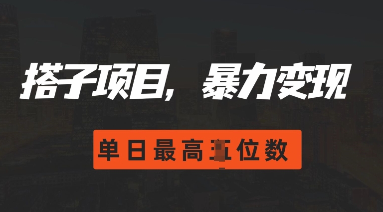 2024搭子玩法，0门槛，暴力变现，单日最高破四位数【揭秘】|云雀资源分享