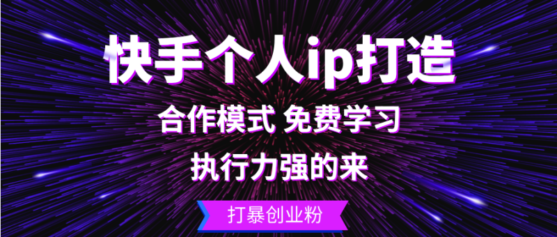 快手个人ip打造出:执行能力强的去 打暴自主创业粉|云雀资源分享