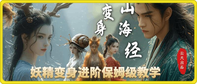 云天AI山海经变身视频教程，妖精变身进阶保姆级教学|云雀资源分享