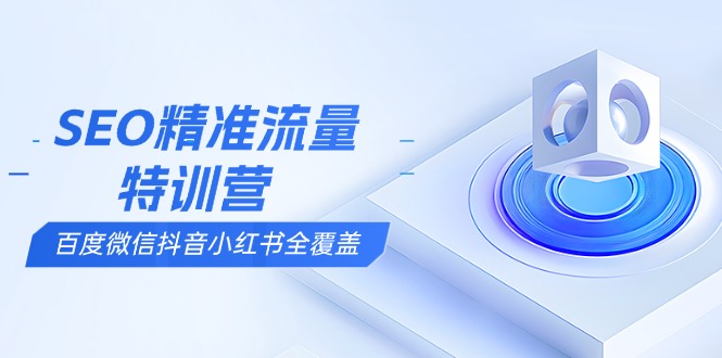 SEO精准流量特训营，百度微信抖音小红书全覆盖，带你搞懂搜索优化核心技巧|云雀资源分享