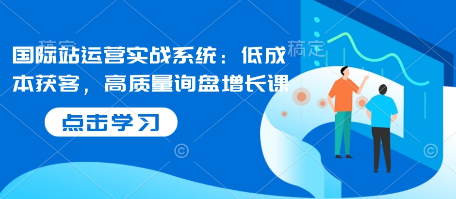 国际站运营实战系统：低成本获客，高质量询盘增长课|云雀资源分享