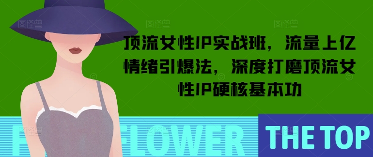 顶流女性IP实战班，流量上亿情绪引爆法，深度打磨顶流女性IP硬核基本功|云雀资源分享