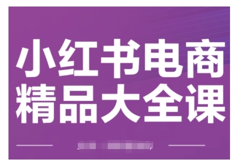 小红书电商精典全集课，快速上手小红书运营方法，完成精准引流方法与打造爆款总体目标，快速上手小红书电商|云雀资源分享