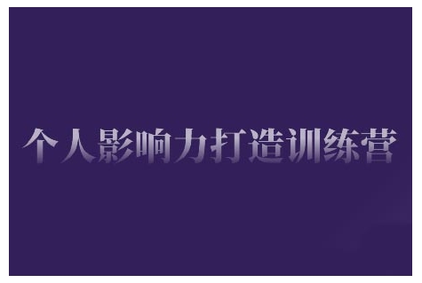 个人影响力打造出夏令营，把握公域流量引流方法、私域流量运营、市场定位等核心技能，即从0到1本人的IP成长|云雀资源分享